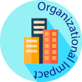 organizational impact globe badge