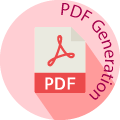 pdf generation globe badge